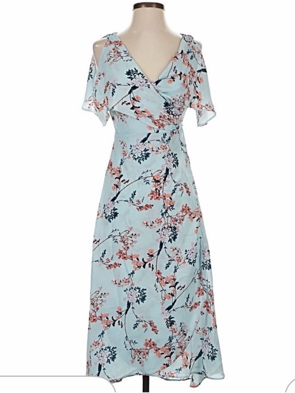 Spirit of Grace Lovely Floral Dress in Light Blue
